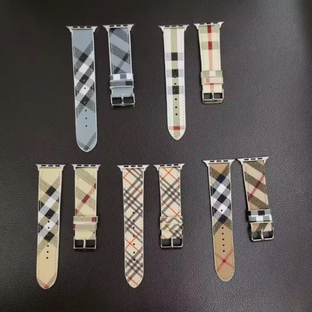 Leather Plaid Apple Watch Band 38/40/41/42/44 - Picture 4 of 16